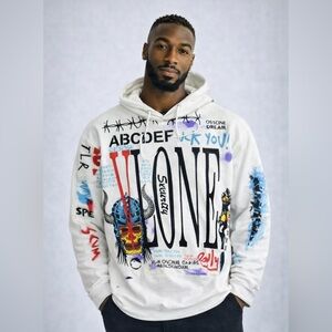VLONE Graffiti Hip Hop Pullover Hoodie